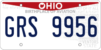 OH license plate GRS9956