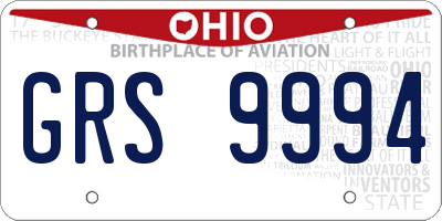 OH license plate GRS9994