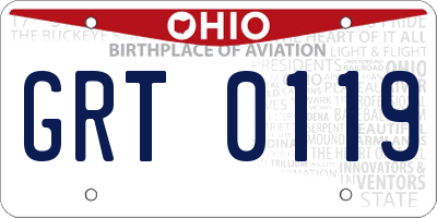 OH license plate GRT0119