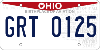 OH license plate GRT0125