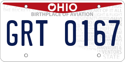 OH license plate GRT0167