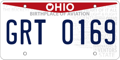 OH license plate GRT0169