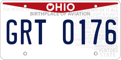 OH license plate GRT0176