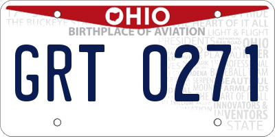 OH license plate GRT0271