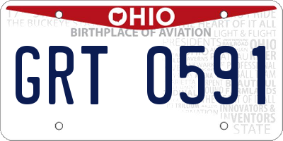 OH license plate GRT0591