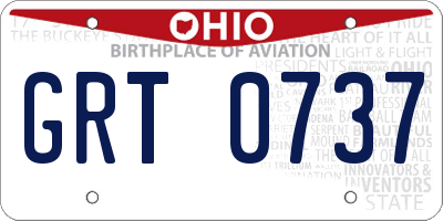 OH license plate GRT0737