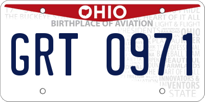 OH license plate GRT0971