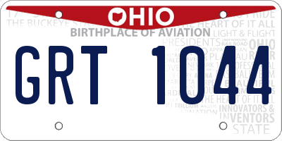 OH license plate GRT1044