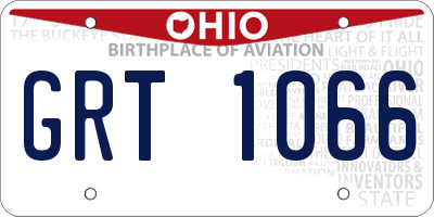 OH license plate GRT1066