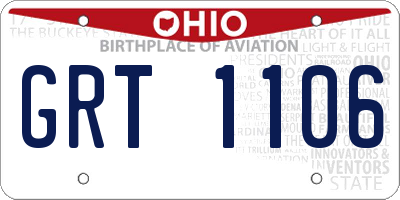 OH license plate GRT1106