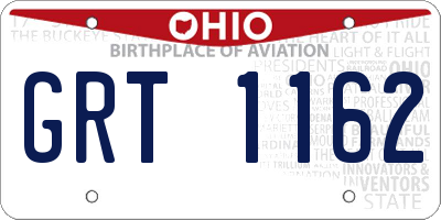 OH license plate GRT1162