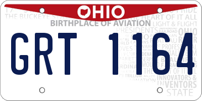 OH license plate GRT1164
