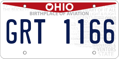 OH license plate GRT1166