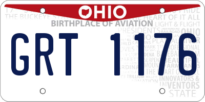 OH license plate GRT1176