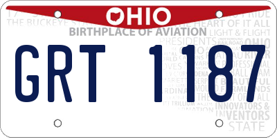 OH license plate GRT1187