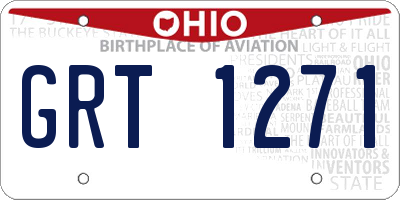 OH license plate GRT1271