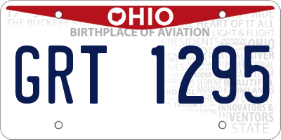 OH license plate GRT1295