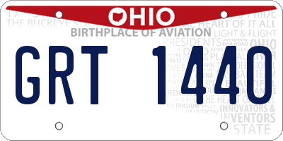 OH license plate GRT1440