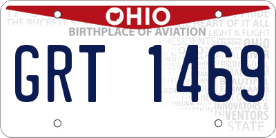 OH license plate GRT1469
