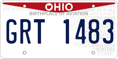 OH license plate GRT1483