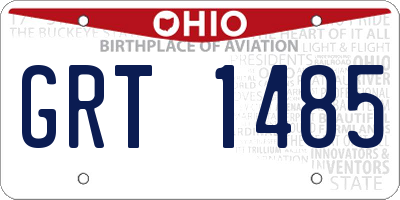 OH license plate GRT1485