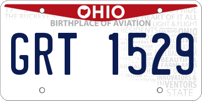 OH license plate GRT1529