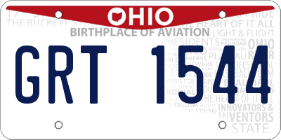 OH license plate GRT1544