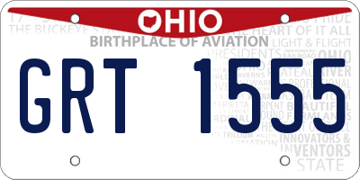 OH license plate GRT1555