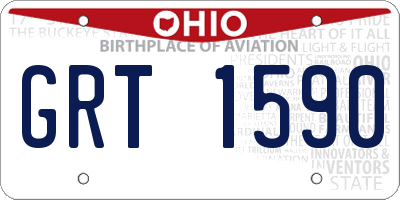 OH license plate GRT1590