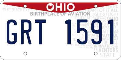 OH license plate GRT1591