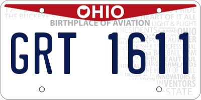 OH license plate GRT1611