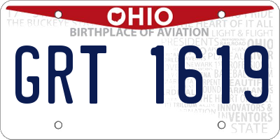 OH license plate GRT1619