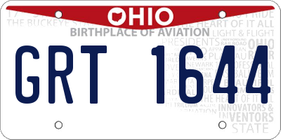 OH license plate GRT1644