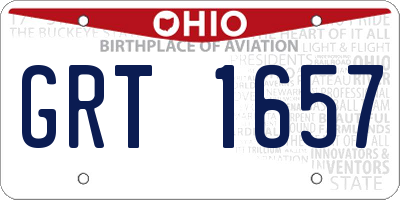 OH license plate GRT1657