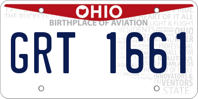 OH license plate GRT1661