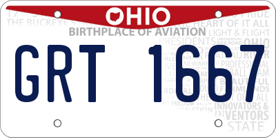 OH license plate GRT1667