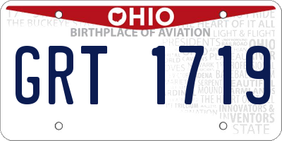 OH license plate GRT1719