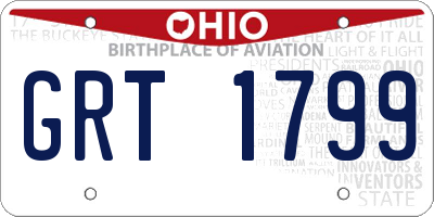 OH license plate GRT1799