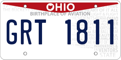 OH license plate GRT1811