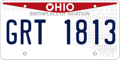 OH license plate GRT1813