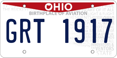 OH license plate GRT1917