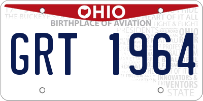 OH license plate GRT1964