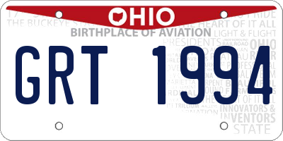 OH license plate GRT1994