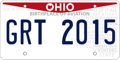 OH license plate GRT2015