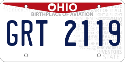 OH license plate GRT2119