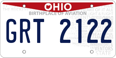 OH license plate GRT2122