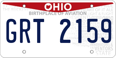 OH license plate GRT2159