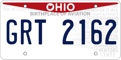 OH license plate GRT2162