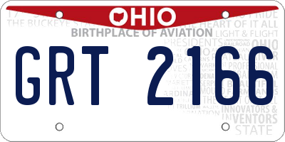 OH license plate GRT2166
