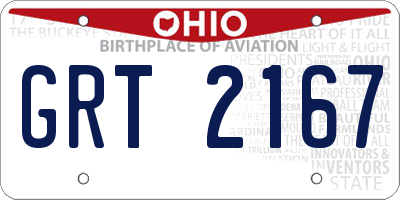 OH license plate GRT2167